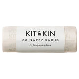 Kit & Kin fragrance-free nappy sacks 60 pack, UK version