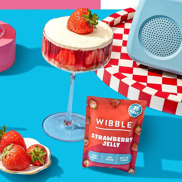 Wibble plant-based strawberry jelly crystals 57g (British brand)
