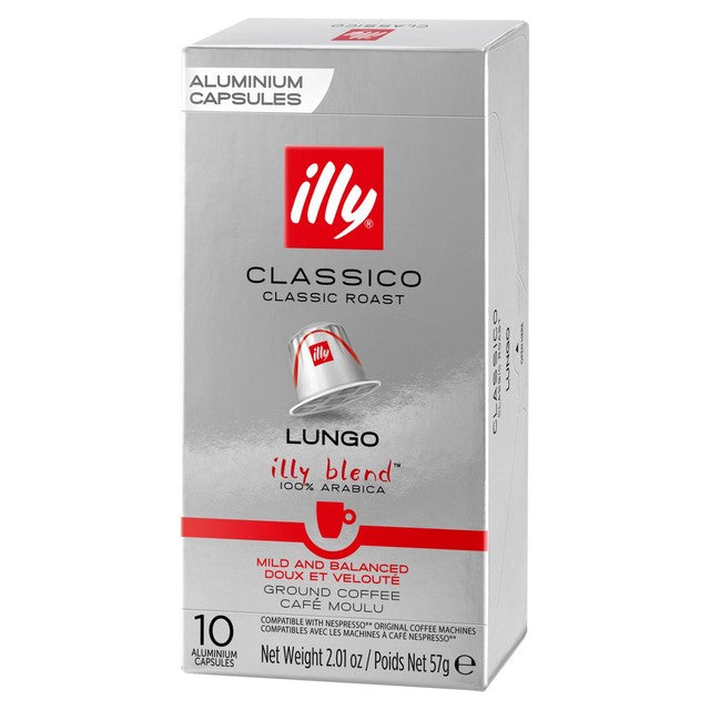 Illy Lungo coffee capsules 10 pack, UK version