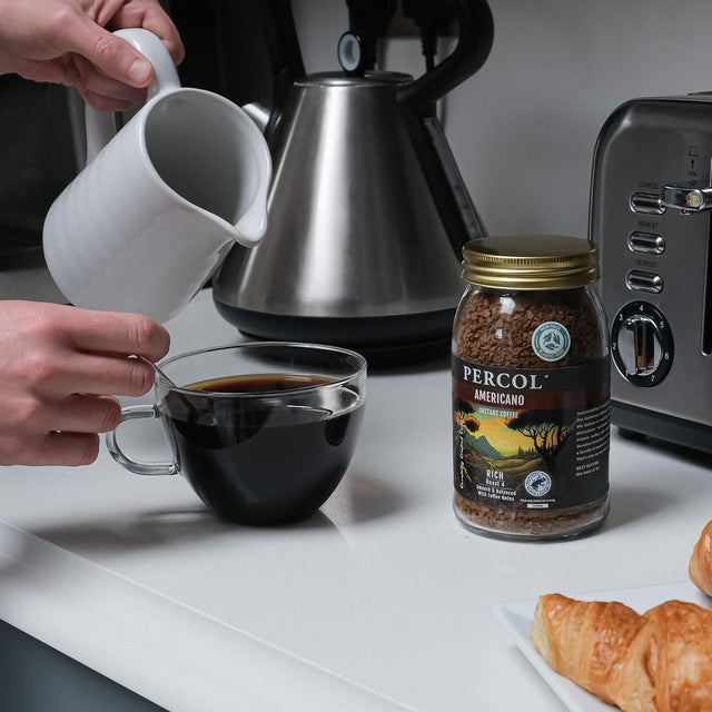 Percol Americano instant coffee 100g, imported from the UK