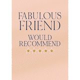 Pigment Fabulous Friend birthday card 130mm x 176mm - British product