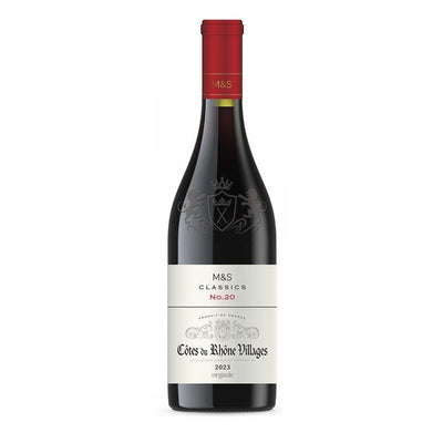 M&S M&S Classics Organic Cotes du Rhone Villages Red Wine 75cl- Buy online at McGrocer