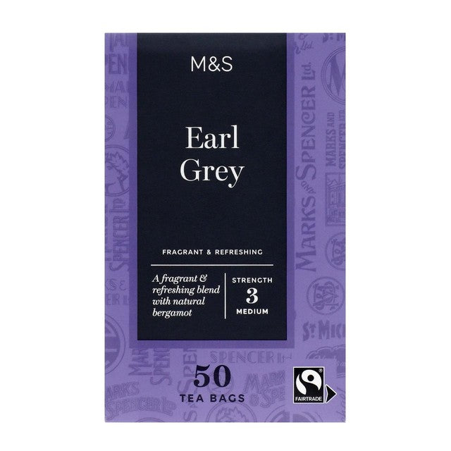 M&S Earl Grey tea bags 50 tea bags, imported from the UK