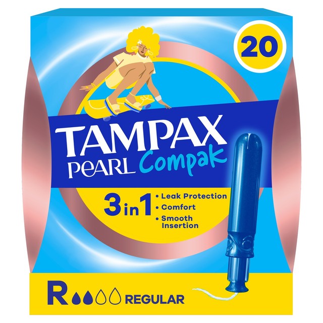 Tampax tampons Compak Pearl Regular 20 count (British brand)