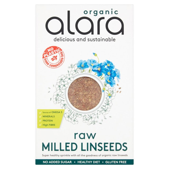Alara organic raw milled linseeds - British product