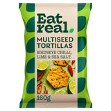 Eat Real multiseed tortilla chips birdseye chilli lime (British brand)