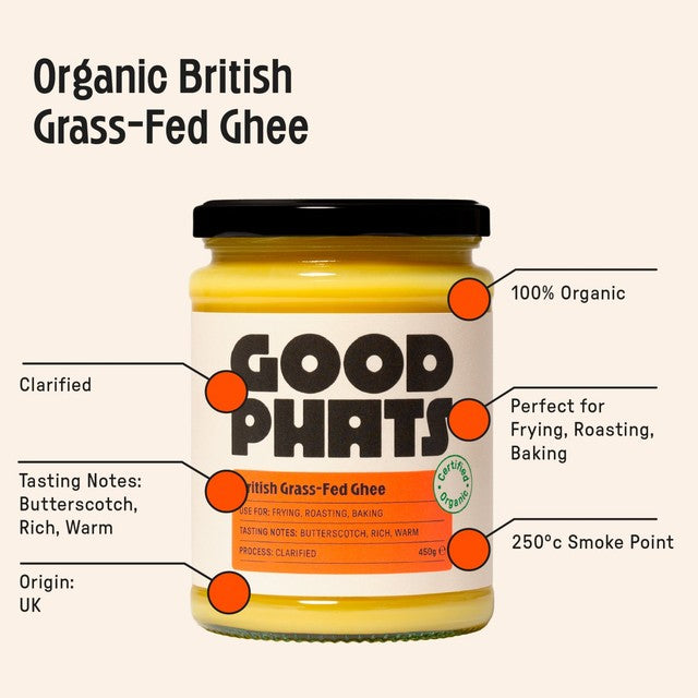 Good Phats Organic Grass-Fed Ghee 450g, UK version