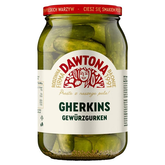 Dawtona pickled gherkins jar - British product