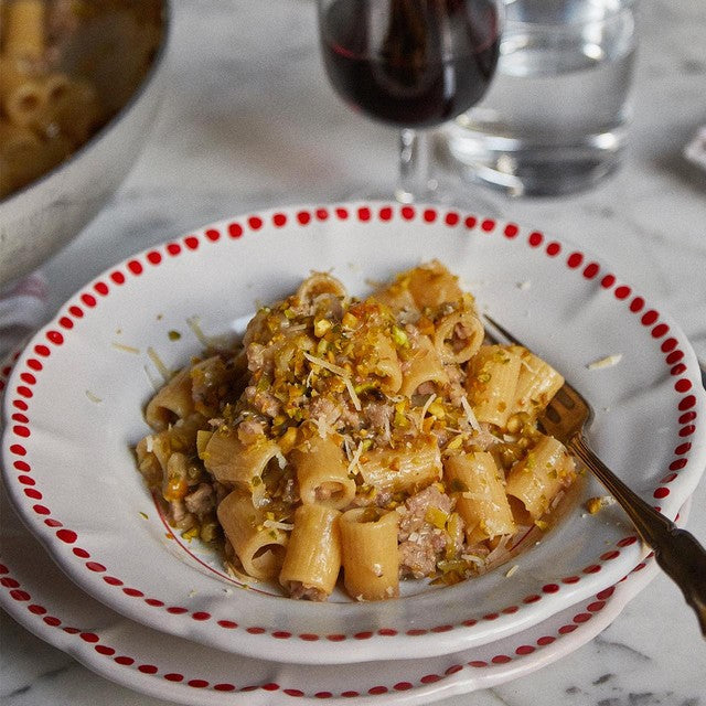 Rummo Mezzi Rigatoni pasta 500g, imported from the UK