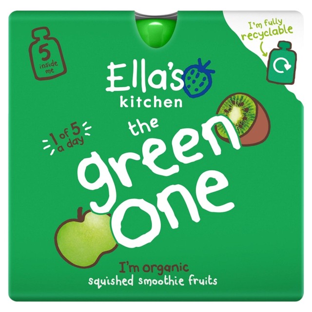 Ella's Kitchen The Green One smoothie pouch 5x90g - British product