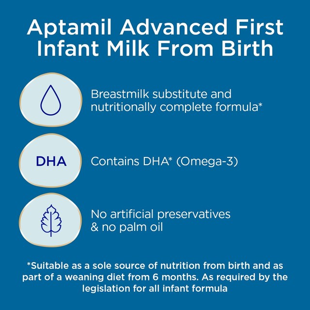 Aptamil Advanced First Infant Milk Formula 4 x 200ml - British product