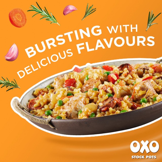 Oxo Reduced Salt Chicken Stock Pots 4x20g, imported from the UK