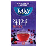 Tetley Super Fruit Tea Blueberry Raspberry 20 bags (British brand)