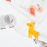 Bloomsbury Mill muslin swaddle blankets Jungle Cubs 3 pack - British product