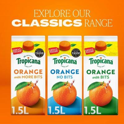 Tropicana Original Orangensaft mit Fruchtfleisch, reiner Saftkarton 1.5L
