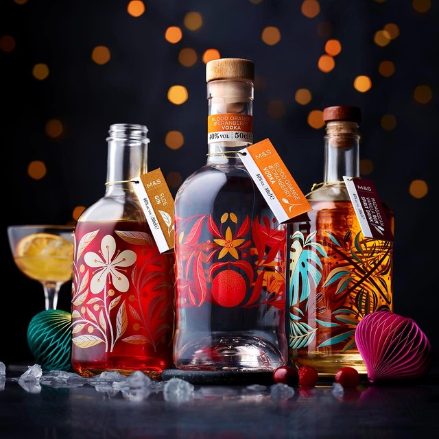 M&S blood orange cranberry vodka 50cl, imported from the UK