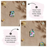 Catherine Lansfield tropical palm beach towel set with bag - British product