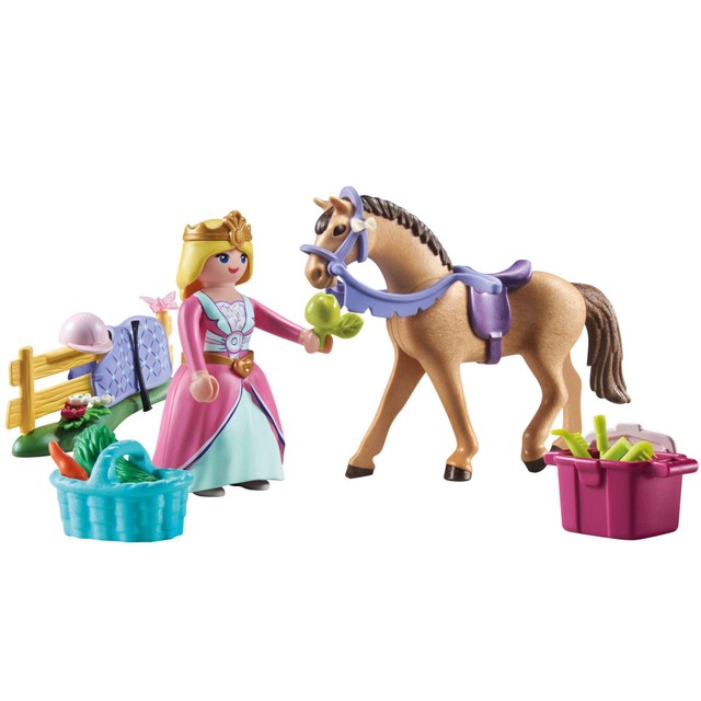 Playmobil Princess Horse Set 18.7cm, imported from the UK
