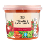 M&S tomato and basil sauce 350g, imported from the UK