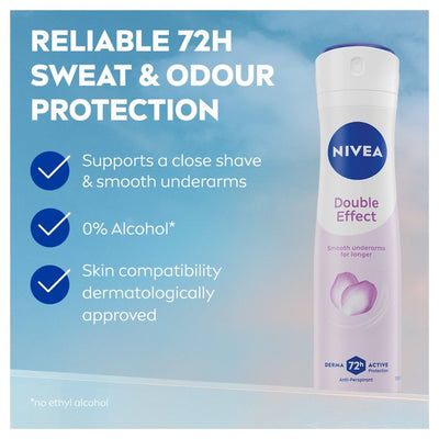 M&S Nivea Double Effect Anti-Perspirant Deodorant Spray 150ml- Buy online at McGrocer