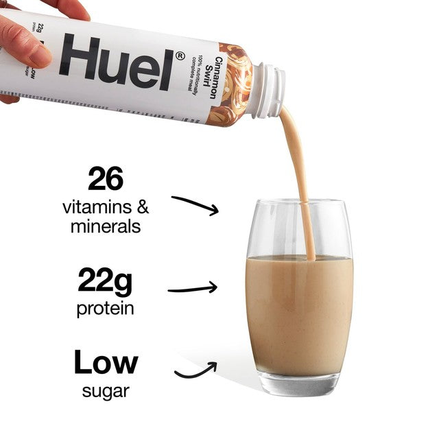 Huel cinnamon meal replacement drink 500ml, UK version
