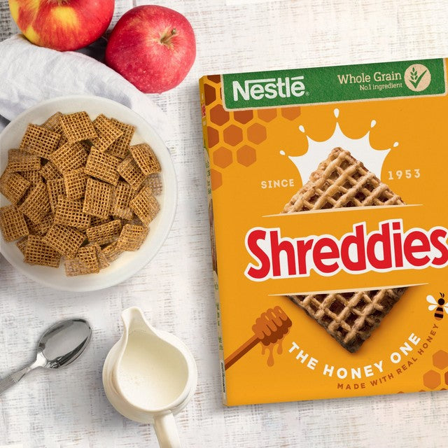 Nestle Shreddies honey malted wheat cereal 460g (British brand)