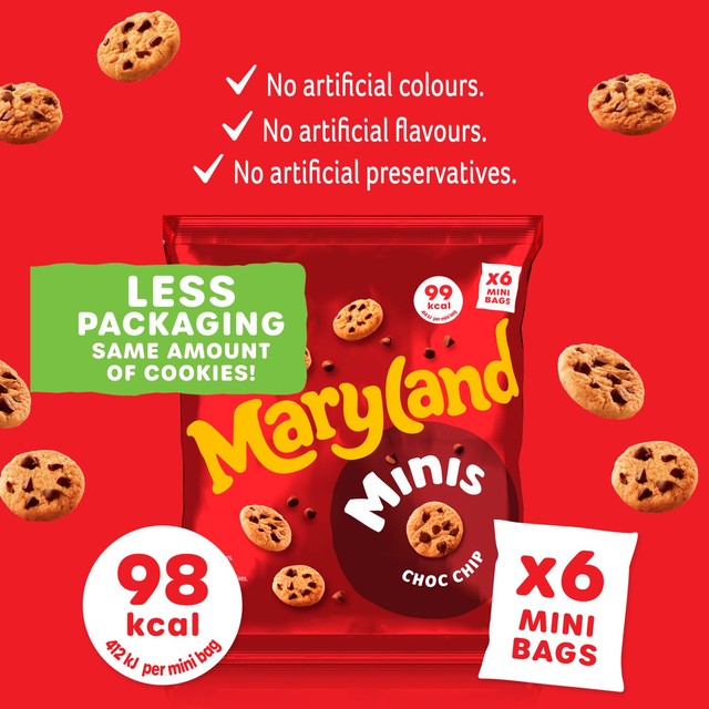 Maryland chocolate chip minis cookies 118.8g pack, imported from the UK