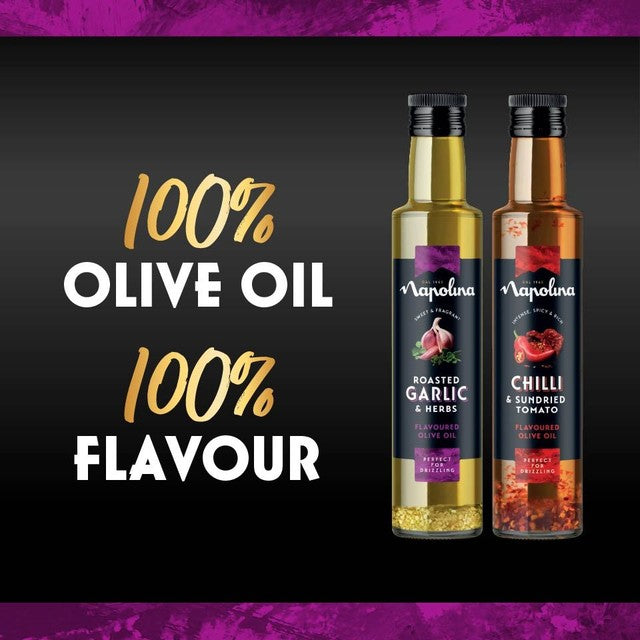 Napolina garlic and herbs flavoured olive oil 250ml, imported from the UK