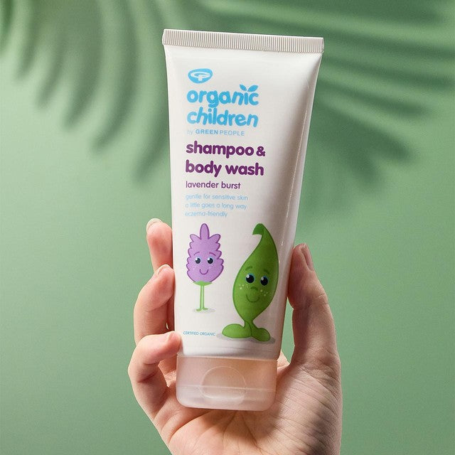 Green People Children Shampoo Body Wash Lavender 200ml, imported from the UK