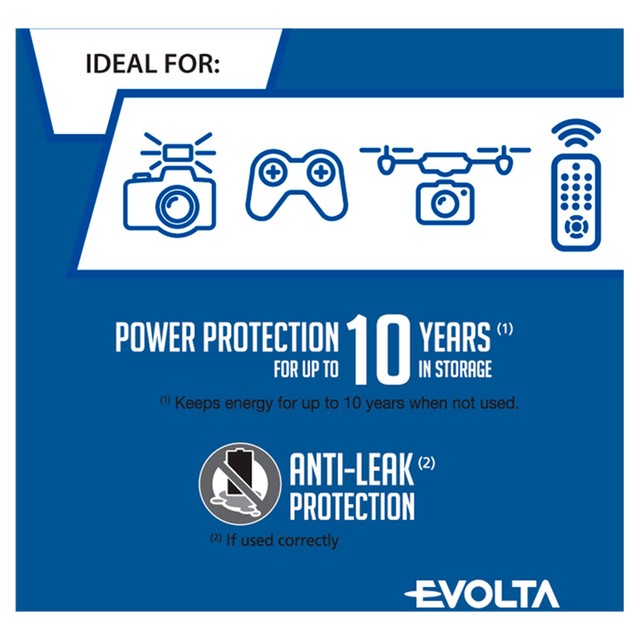 Panasonic Evolta AAA alkaline batteries, imported from the UK