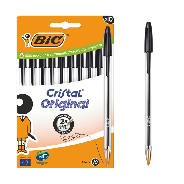 BIC ballpoint pens black box of 10 - British product