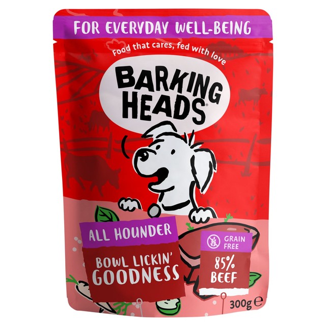 Barking Heads Beef Waggington wet dog food 300g - British product