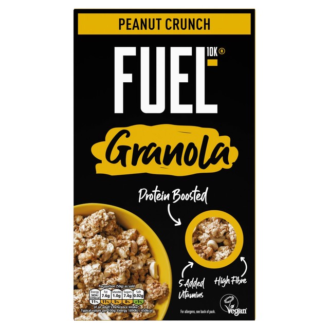 FUEL10K Peanut Crunch granola cereal 400g - British product