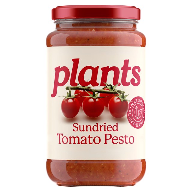 Plants sundried tomato vegan pesto 180g, imported from the UK