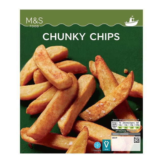M&S Chunky Chips 400g, imported from the UK