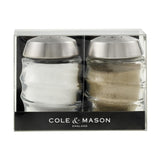Cole & Mason Bray salt and pepper glass shakers 70mm - British product