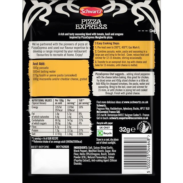 Schwartz Tomato & Herb Pasta Bake Recipe Mix 32g (British brand)