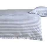 M&S striped ruffle bedding super king blue mix - British product