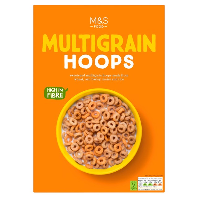 M&S multigrain cereal hoops 375g, imported from the UK