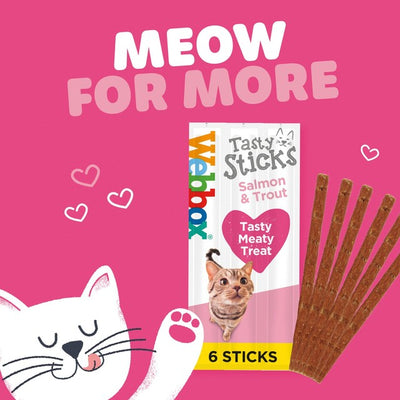 Webbox Leckere Sticks Lachs & Forelle Katzenleckerli 30g