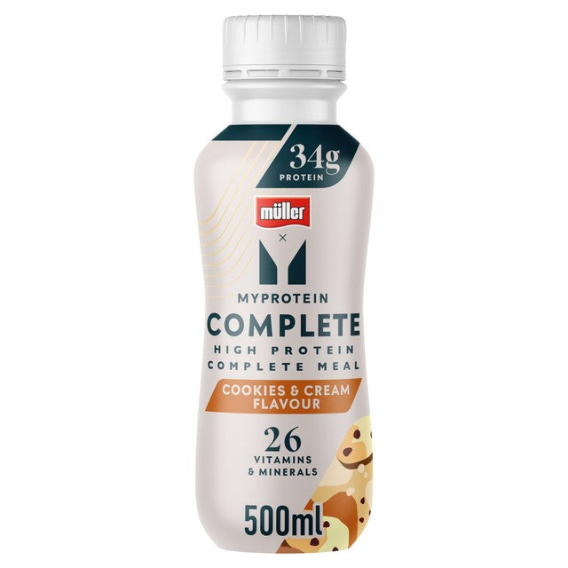 Muller MyProtein Cookies & Cream protein shake 500ml, imported from the UK