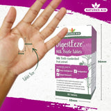 Natures Aid DigestEze milk thistle over-indulgence relief tablets 60 tablets, imported from the UK