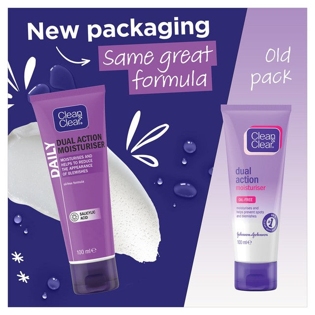 Clean & Clear Dual Action Moisturiser 100ml - British product