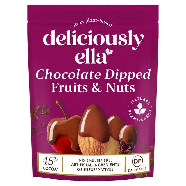 Deliciously Ella chocolate dipped fruits and nuts 90g - British product