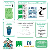 Eco Green Living Certified Compostable 140L Wheelie Bin Bags