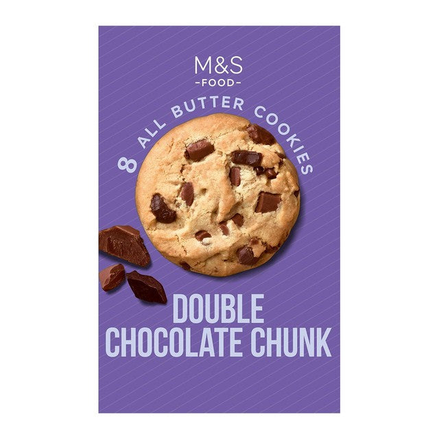 M&S double chocolate chunk cookies 200g, imported from the UK