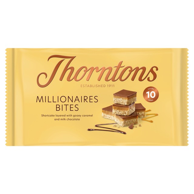 Thorntons caramel shortcake bites 10 pack 120g (British brand)