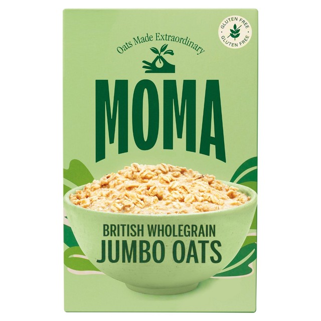 MOMA Gluten Free Plain Jumbo Oats 450g, imported from the UK