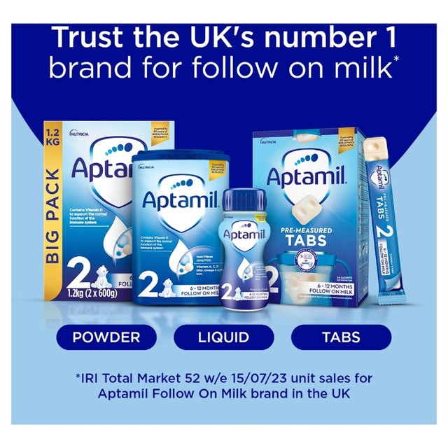 Aptamil 2 Follow On Milk ready to feed 12x200ml - British product