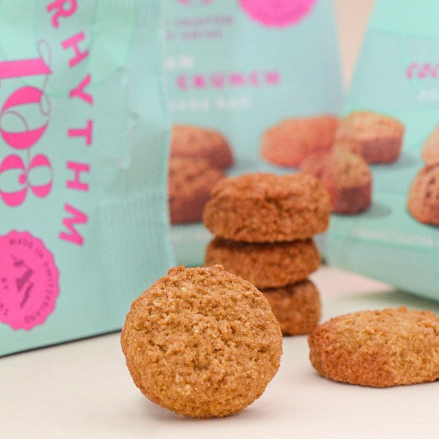 Rhythm 108 Coconut Crunch Biscuit 135g, imported from the UK